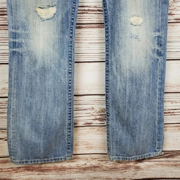 Affliction Premium Mens 34x32 Buckle Blake Distressed Straight Leg Jeans     #49 - Picture 4 of 13
